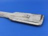 Wooden Rustic Whitewashed Decorative Squared Rowing Boat Oar w- Hooks 24 - 4