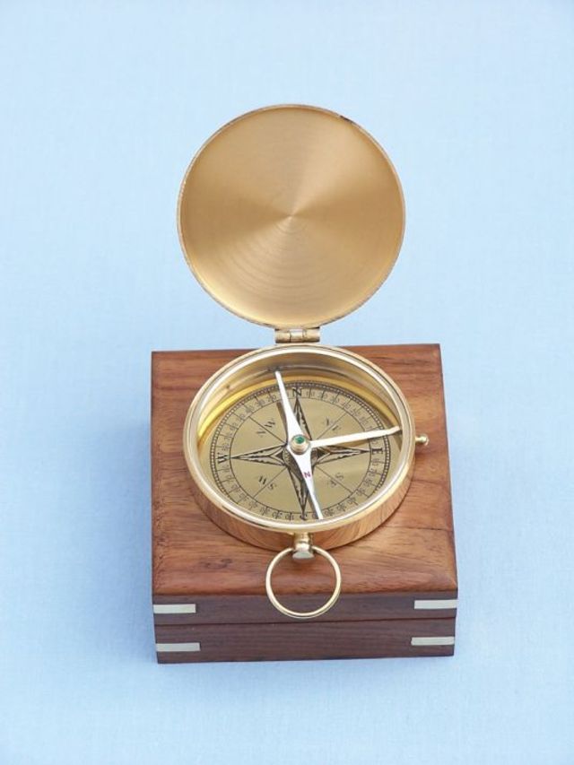 Details about   New Small Solid Brass Pocket Compass 3" Decorative Nautical Decor 