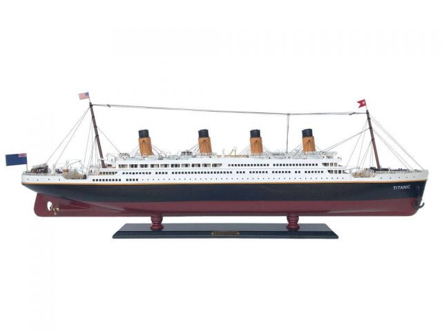 Titanic With Lights 15" Beautiful Wooden Model Cruise Ship L40 Free Shipping 