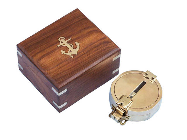 Solid Brass Clinometer Compass 4