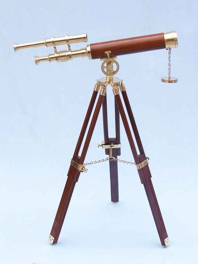 Brass Telescope on Stand 28 - Wood