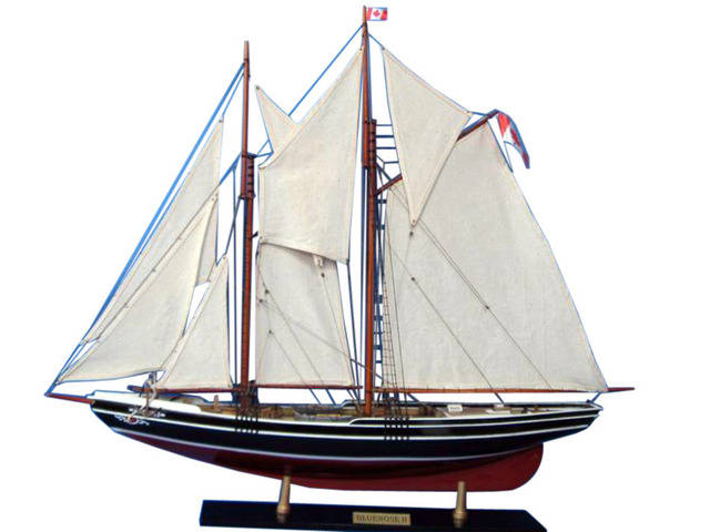 Classic Yacht Wooden 35" Columbia Limited Model Sailboat Decoration Model 