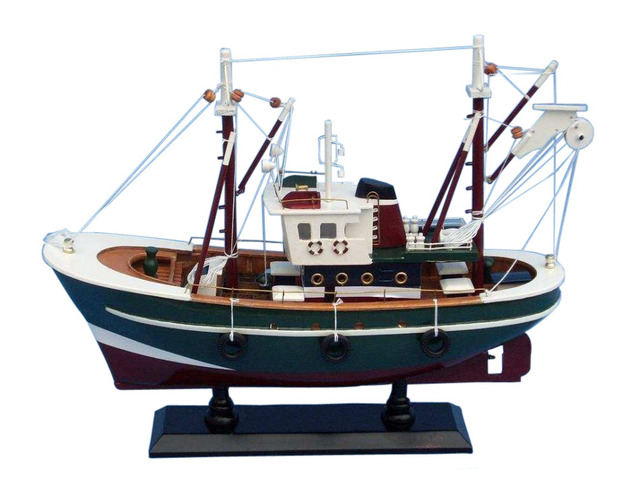 Wooden Stars and Stripes Model Fishing Boat 16