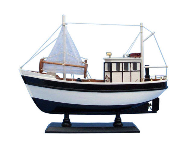 Wooden Mr. Shrimp Model Fishing Boat 16