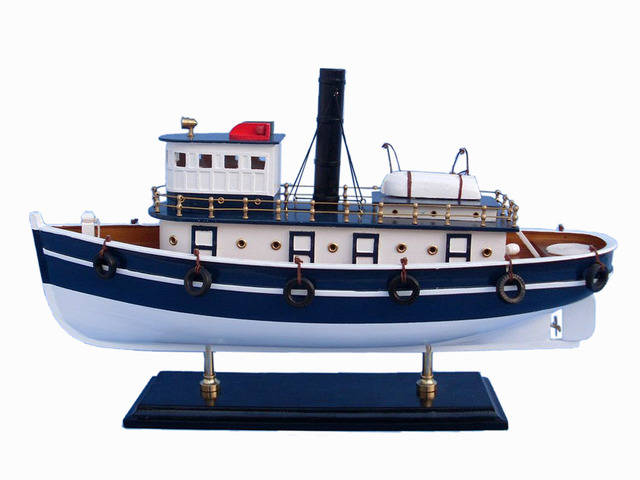Wooden Brooklyn Harbor Tug Model Boat 19