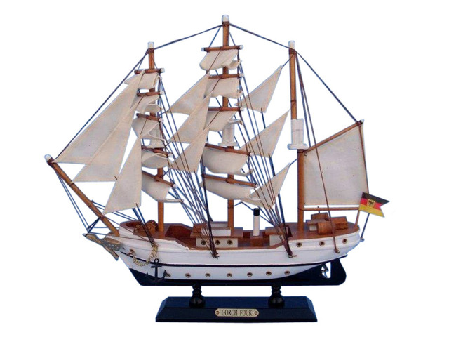 Wooden Gorch Fock Tall Model Ship 14