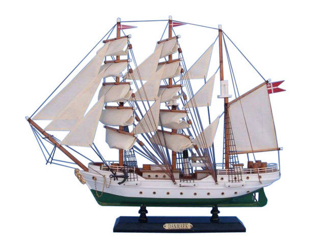 Wooden Danmark Tall Model Ship 20