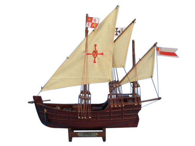 Wooden Nina Model Ship 12