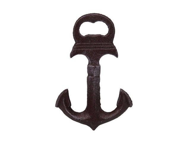 Rustic Red Deluxe Cast Iron Anchor Bottle Opener 6