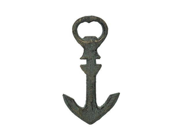 Antique Seaworn Bronze Cast Iron Anchor Bottle Opener 5