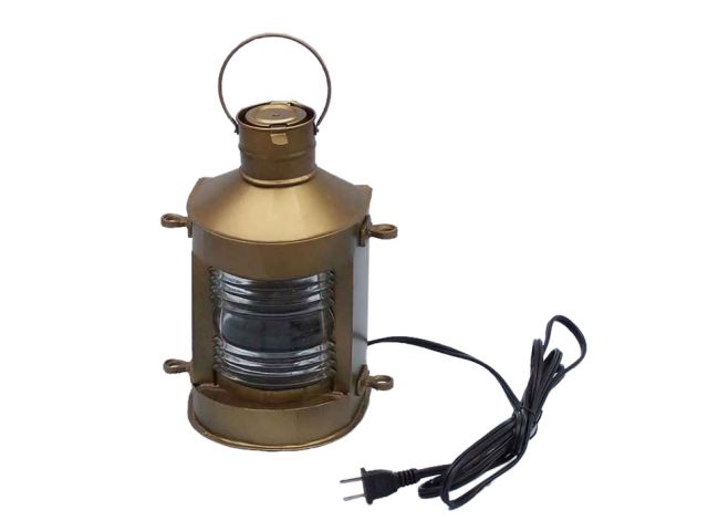 Antique Brass Masthead Electric Lamp 12 