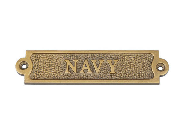 Antique Brass Navy Sign 6