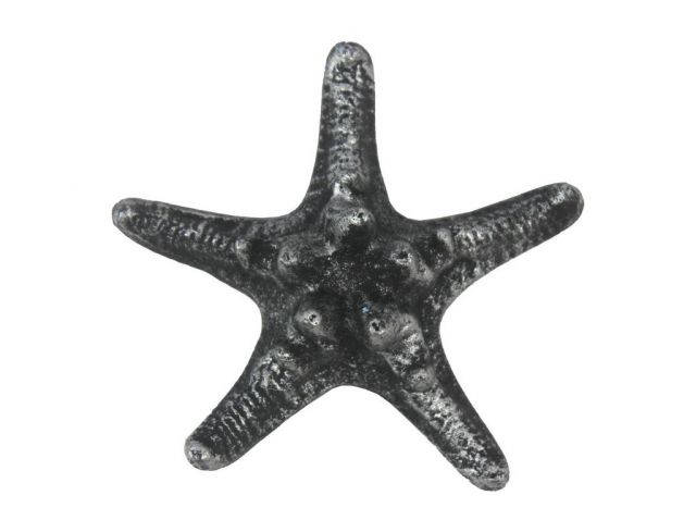 Antique Silver Cast Iron Decorative Starfish 4.5