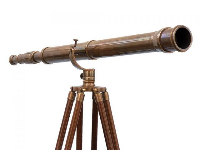 Floor Standing Antique Brass Galileo Telescope 65