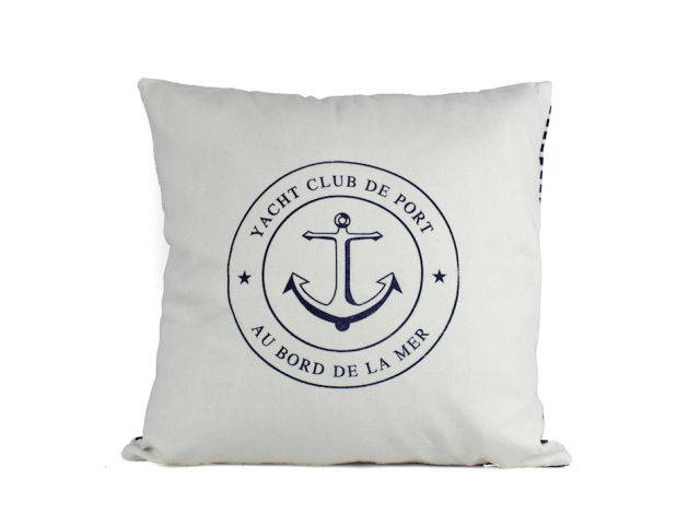 Yacht Club Anchor Decorative Throw Pillow 16