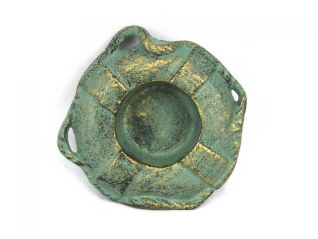 Antique Bronze Cast Iron Lifering Decorative Tealight Holder 4