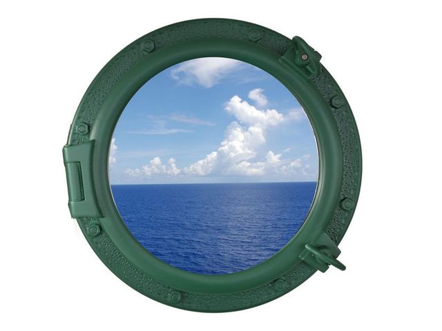 Seaworn Green Decorative Ship Porthole Window 20