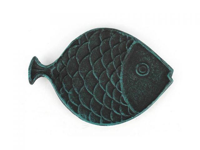 Seaworn Blue Cast Iron Fish Decorative Plate 8