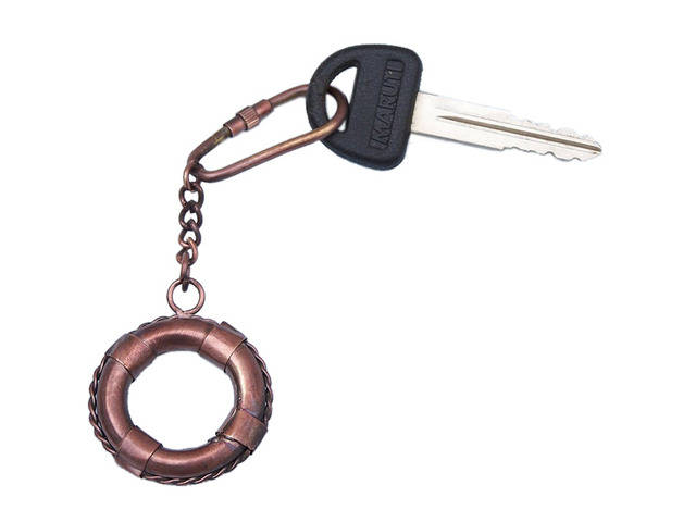 Antique Copper Life Ring Key Chain 5