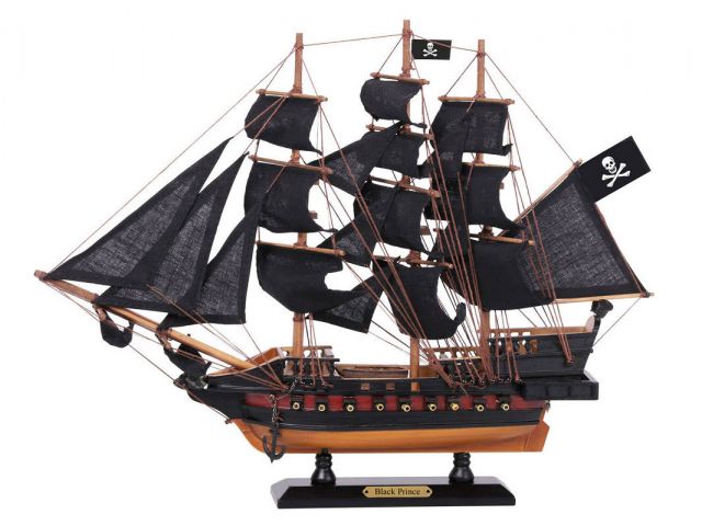 Wooden Ben Franklins Black Prince Black Sails Limited Model Pirate Ship 15