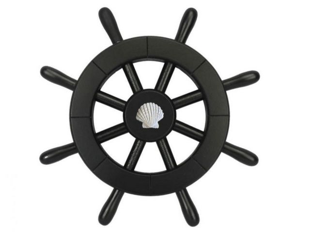 Pirate Decorative Ship Wheel With Seashell 12