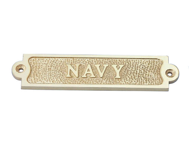 Solid Brass Navy Sign 6