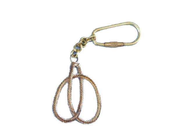 Solid Brass Clove Hitch Knot Key Chain 5