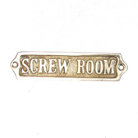 Brass Screw Room Sign 5