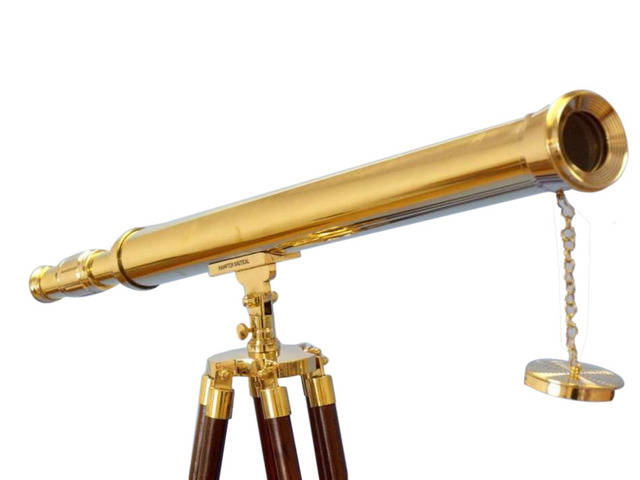 Floor Standing Brass Harbor Master Telescope 60 