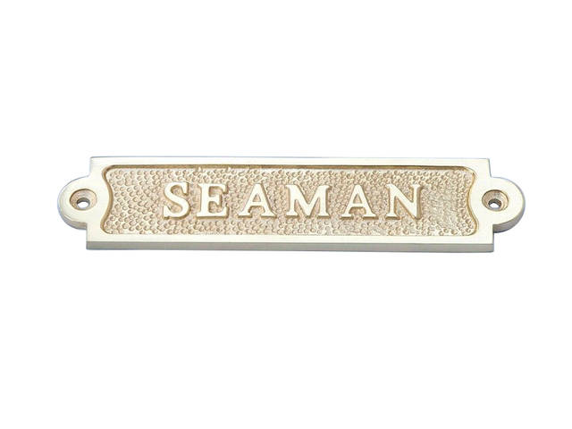 Solid Brass Seaman Sign 6