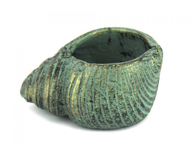 Antique Bronze Cast Iron Seashell Decorative Tealight Holder 4