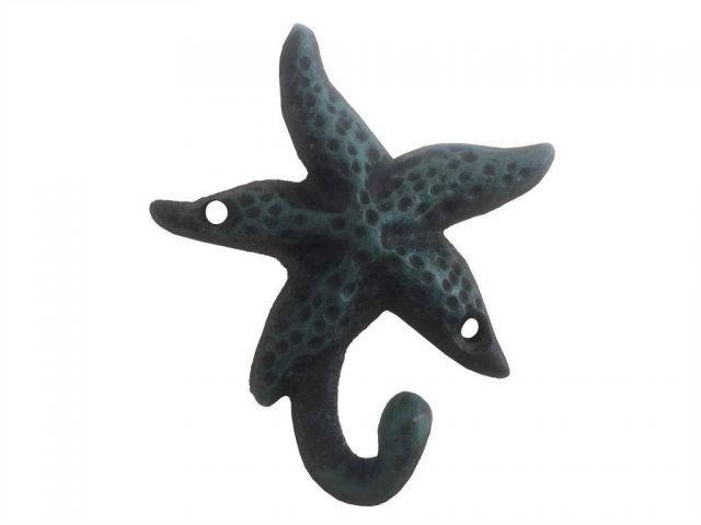 Seaworn Blue Cast Iron Starfish Hook 4