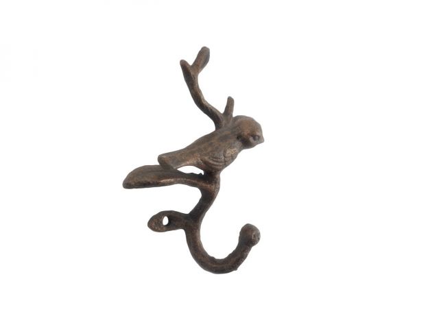 Rustic Copper Cast Iron Decorative Bird Hook 6