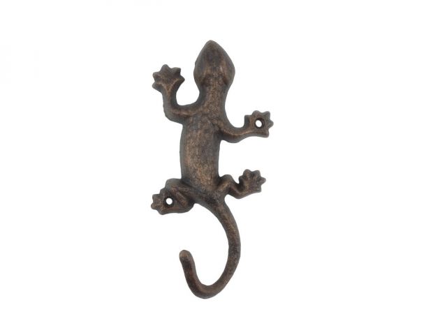 Rustic Copper Cast Iron Lizard Hook 6