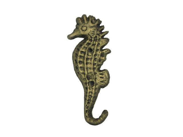 Rustic Gold Cast Iron Seahorse Hook 5