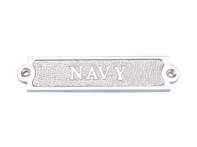 Chrome Navy Sign 6
