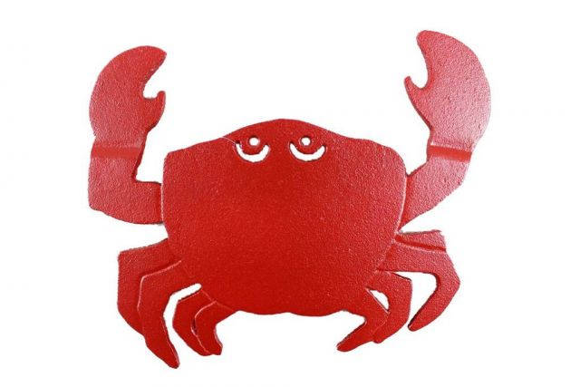 Rustic Red Cast Iron Crab Trivet 11