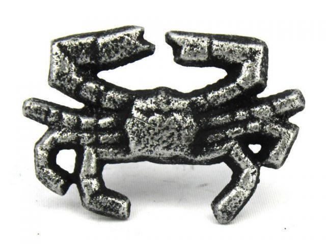 Antique Silver Cast Iron Crab Napkin Ring 2.5 - set of 2