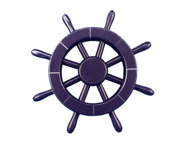 Dark Blue Decorative Ship Wheel 12