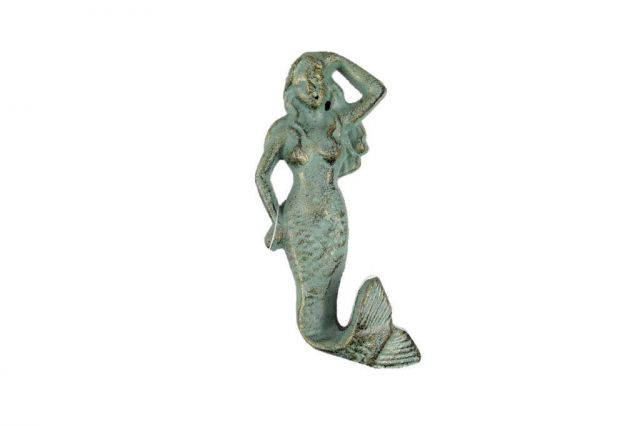 Antique Bronze Cast Iron Mermaid Hook 6