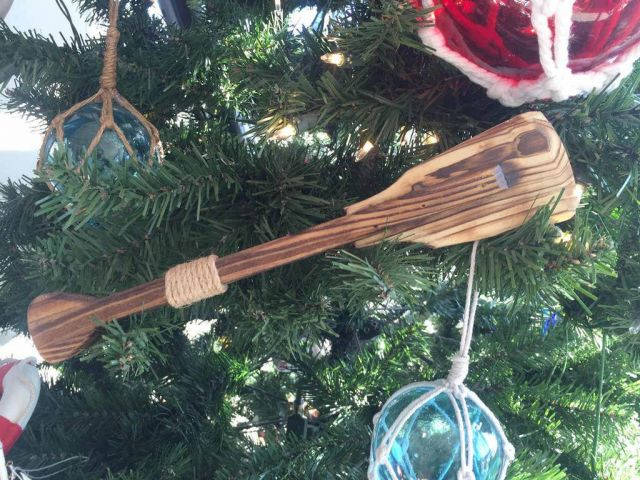 Wooden Westminster Decorative Squared Rowing Boat Oar Christmas Ornament 12 
