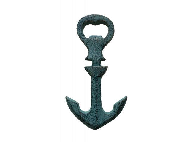Antique Seaworn Bronze Cast Iron Anchor Bottle Opener 5