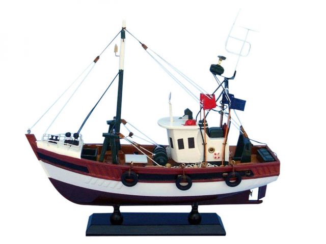 Wooden Stars and Stripes Model Fishing Boat 14