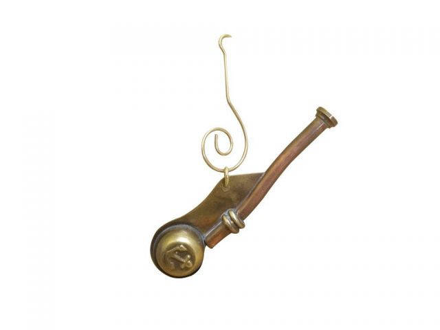 Antique Brass Bosun Whistle Christmas Ornament 4