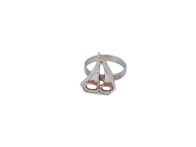 Brass Sailboat Napkin Ring 2