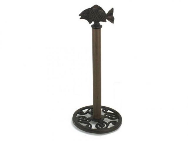 Cast Iron Fish Extra Toilet Paper Stand 15