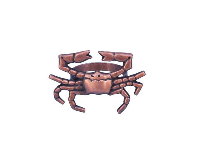 Antique Copper Crab Napkin Ring 3