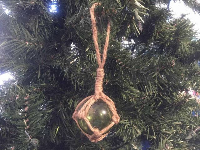 Green Japanese Glass Ball Fishing Float Decoration Christmas Ornament 2