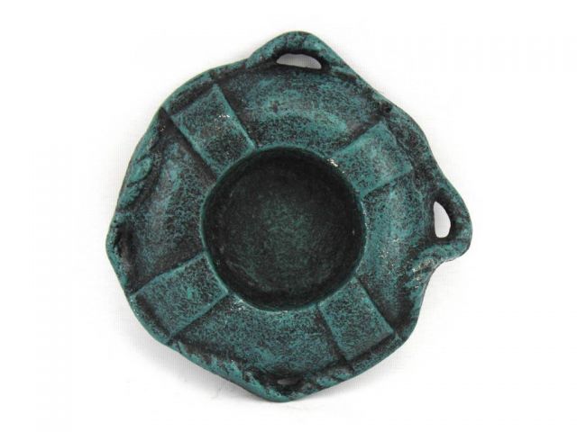 Seaworn Blue Cast Iron Lifering Decorative Tealight Holder 4