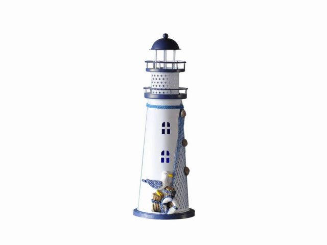 LED Lighted Decorative Metal Lighthouse with Seagull 12